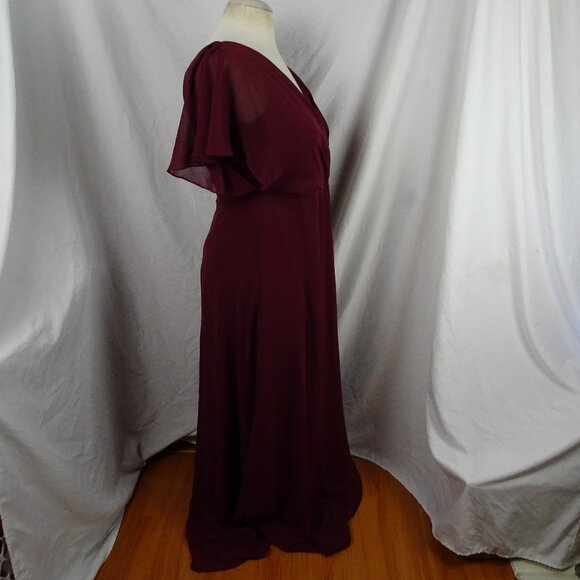 Reverie Women Long Burgundy Formal Dress Size 10 - Picture 5 of 8